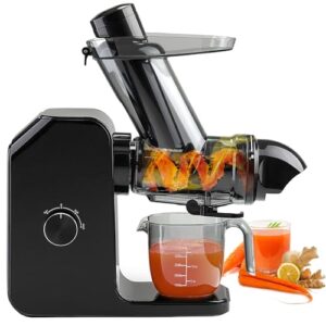 GEMINI APPLIANCES Máquina de espremedor a frio | Calha de 7,6 cm de largura | Alta nutrição e rendimento de suco | 3 modos de espremedor | Fácil de limpar | Espremedor de mastigação lenta para legumes