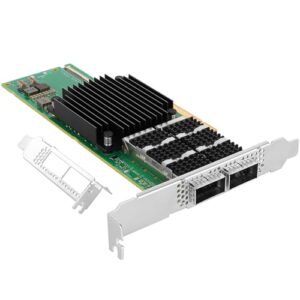 Vogzone Placa de rede inteligente Ethernet de 200 Gb com chipset Mellanox ConnectX-6 Dx, PCIe 4.0 x16 com Infiniband QSFP56 x 200 GB, compare com NVIDIA Mellanox MCX653106A-HDAT-SP InfiniBand/VPI