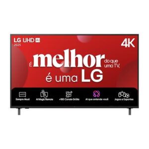 Smart TV 4K 60" LG UHD 60UA85 Processador α7 AI Ger8 4K Super Upscaling Google Cast Alexa Integrado Controle AI Smart Magic WebOS 25