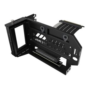 Cooler Master MasterAccessory Kit de suporte de cartão GPU vertical V3 preto, cabo Riser Premium PCI-E 4,0 x16-165 mm, compatível com PCIe 3.0, comprimento ajustável para E-ATX|ATX|Micro ATX Case