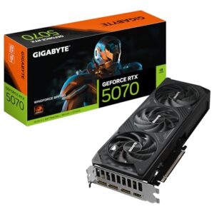 Gigabyte Placa gráfica GeForce RTX 5070 WINDFORCE SFF 12G - 12GB GDDR7, 192bit, PCI-E 5.0, 2512MHz Core Clock, 3 x DP 2.1b, 1 x HDMI 2.1b, DLSS 4, GV-N5070WF3-12GD