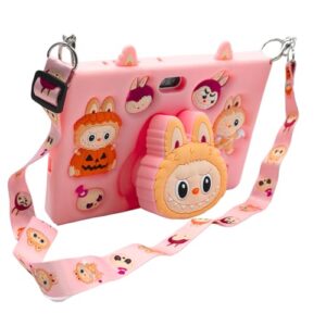 Tablet Infantil E15 Tela 7" IPS 128GB / 8GB RAM Bateria 4000 mAh, Câmera 8MP com Capa Silicone e Alça para Jogos, Entretenimento (Rosa)