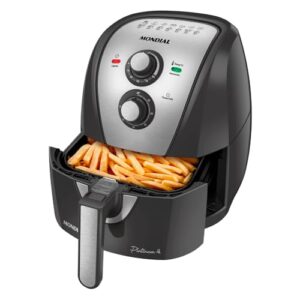 Fritadeira Sem Óleo Air Fryer 4L, Mondial, Grafite/Inox, 1500W, 110V - AFN-40-PI