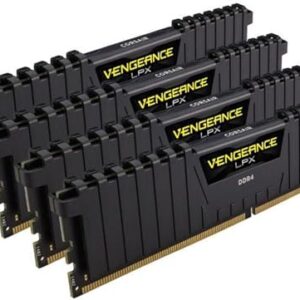 Memória Corsair Vengeance LPX - 64GB (4x16GB), DDR4, 3000Mhz, C16, Preto - CMK64GX4M4D3000C16