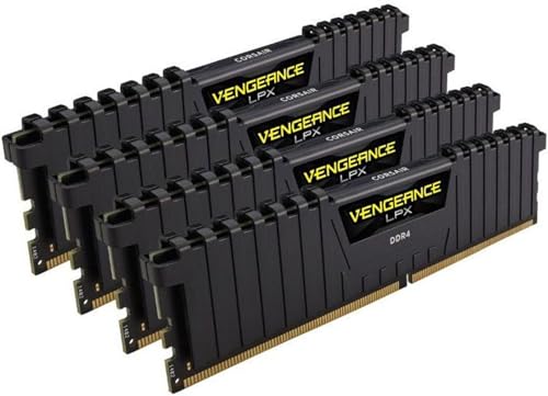 Memória Corsair Vengeance LPX - 64GB (4x16GB), DDR4, 3000Mhz, C16, Preto - CMK64GX4M4D3000C16