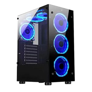 Gabinete Rise Mode Glass 06X Black Sem Fans