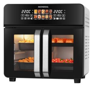MONDIAL Air Fryer Forno 25L French Door, Preto/Inox, 2200W, 220V - AFDO-25L-FD