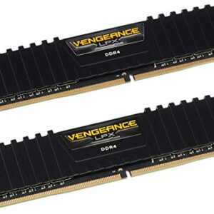 Corsair Kit de memória CMK8GX4M2A2400C14 Vengeance LPX 8GB (2 x 4GB) DDR4 DRAM 2400MHz (PC4-19200) C14 – Preto