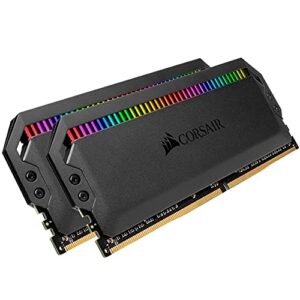 CORSAIR Dominator Platinum RGB 16GB (2x8GB) DDR4 3200 (PC4-28800) C16 1,35V AMD memória otimizada - Preto