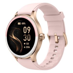 Bettdow SmartWatch, Relogio Smartwatch Feminino, 1.27" Ecrã tátil, à prova d'água IP68, 100+ Modos Esportivos, chamada Bluetooth, Compatível com Android iOS, voz por IA (Rosa)