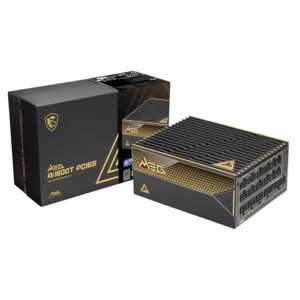 Fonte MSI MEG Ai1600TPCIE5, 1600W, 80 Plus Titanium, Modular, PFC Ativo, Com Cabo, Preto - MEGAi1600TPCIE5