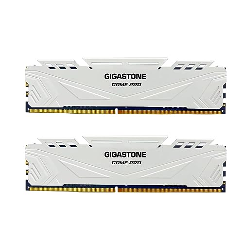 【RAM DDR4】 Kit GIGASTONE Game Pro 32 GB (2 x 16 GB) DDR4 3200MHz PC4-25600 CL 16-18-18-40 Intel XMP 2.0 AMD Ryzen 1.35V UDIMM 288 pinos sem buffer, sem buffer, sem ECC, alto desempenho, memória de