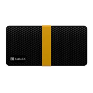 KODAK SSD portátil X200 256GB com USB-C 3.1 Gen 2 (10 Gbps)