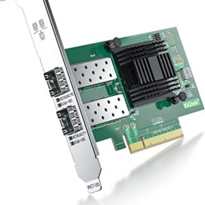 ipolex Para Intel X520-DA2, adaptador de rede convergente 10GbE (NIC), chipset 82599ES, PCI-E X8, porta SFP+ dupla