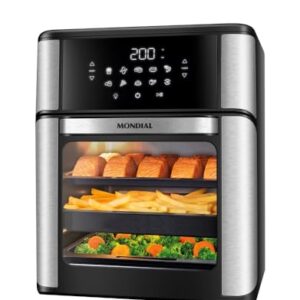 MONDIAL Fritadeira Air Fryer Forno Oven 12L, Preto/Inox, 2200W, 220V - AFON-12L-BI-BC