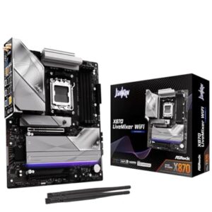 ASRock Placa-mãe X870 LiveMixer WiFi AM5 | AMD Ryzen 9000/8000/7000 | DDR5 8000+ (OC) | Dual USB4 | PCIe 5.0 | WiFi 7 | 16+2+1 Power Phase | LAN 5GbE
