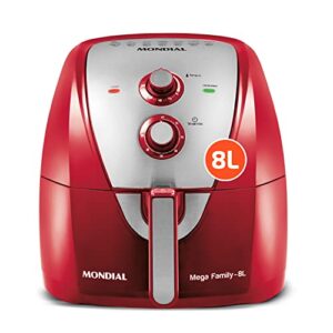Fritadeira Sem Óleo Air Fryer 8L, Mondial, Vermelho/Inox, 1900W, 220V - AFN-80-RI