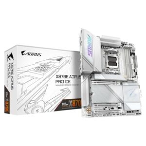 Placa Mãe Gigabyte X870E AORUS PRO ICE WIFI 7 (AM5/4xDDR5/HDMI/DisplayPort/M.2/USB 4)
