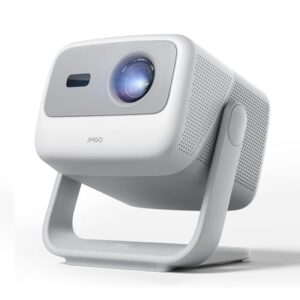 JMGO N1S SE GTV Projetor a Laser Triplo Portátil, 1080P FHD, 850 Lúmens ISO, Netflix Oficial, HDR10, Correção Automática com Gimbal, Tela 200" 3D, Alto-falantes 2×5W Dolby Digital para Cinema em Casa