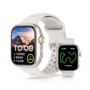 Bettdow Smartwatch GPS FB041, Relogio Smartwatch Feminino e Masculino,Tela HD de 1,85", Alexa, 100 Esportes,3ATM à rova d'água, Chamada Bluetooth, Compatível com Android iOS(Prata)