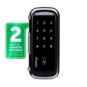 Fechadura Digital de Sobrepor Para Portas de Vidro FR 400 Preto Intelbras