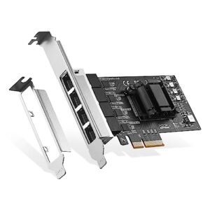 Placa de rede PCIe de 4 portas 2,5G, controlador LAN RTL8125B, adaptador de rede Ethernet RJ45 2500/1000/100Mbps, compatível com PXE para Windows/Linux