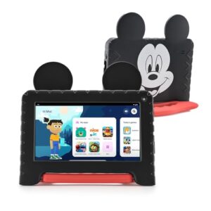 Tablet Infantil Mickey com Controle Parental 4GB RAM + 64GB + 7 pol + Case + Wi-fi + Android 13 + Quad Core Multi - NB413