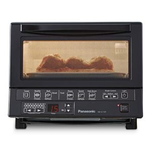 Panasonic NB-G110P-K Torradeira de forno FlashXpress com aquecimento infravermelho duplo e bandeja interna removível de 22 cm, 1300W, 4 fatias, preta