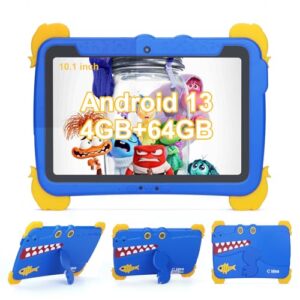 C idea Tablet infantil Android 13, tablet de 10,1 polegadas para crianças, tablet infantil de 4 GB de RAM + 64 GB de ROM (1 TB TF), tela IPS FHD, IWAWA pré-instalada, bateria de 6000 mAh, WiFi 5G |