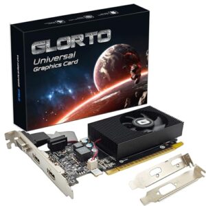 Glorto Placa gráfica GeForce GT 730 4G de perfil baixo, 2x HDMI, VGA, DDR3, PCI Express 2.0 x16, GPU de nível básico para PC, SFF e HTPC