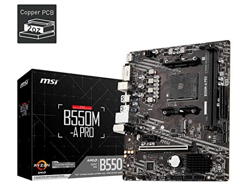 MSI Placa mãe B550M-A PRO AMD B550 soquete AM4 Micro ATX DDR4-SDRAM