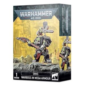 Games Workshop - Ork Warboss em Mega-Armure - Jogo de Miniaturas - Figura - Guerra Futurista - Ficção Científica - Verde - Ork Warboss
