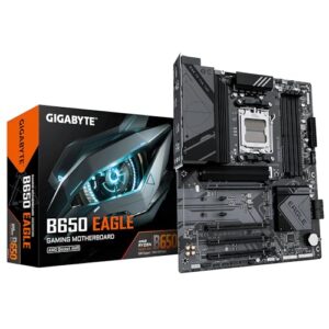 GIGABYTE Placa-mãe B650 Eagle - suporta AMD Ryzen 9000 CPUs - 12 + 2 fases VR digital - até 7600 MHz DDR5 (OC)- 1xPCIe 5.0 + 2xPCIe 4.0 M.2- GbE LAN- USB 3.2 Gen2