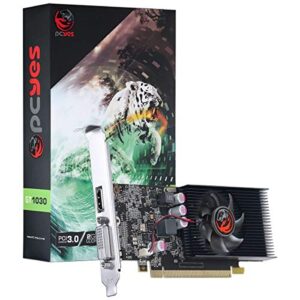 PLACA DE VIDEO NVIDIA GEFORCE GT 1030 2GB GDDR5 64 BITS COM KIT LOW PROFILE SINGLE FAN - PA1030GT6402G5 - PCYES