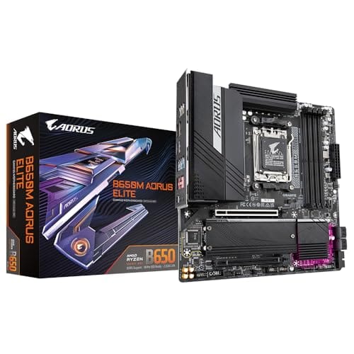 Placa Mãe Gigabyte B650M AORUS ELITE (AM5/4xDDR5/HDMI/DP/USB 3.2/M.2)