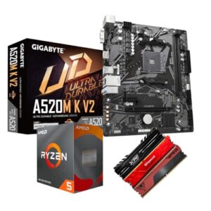 KIT UPGRADE ADMD RYZEN 5 5600GT 4.6GHZ TURBO + PLACA MÃE A520M-K + 16gb 3200MHZ - RADEON VEGA 7