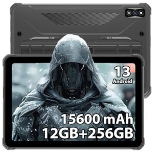Tablet HOTWAV R7, Android 13, 15.600mAh, 10,1 polegadas HD, Impermeável, 12 GB + 256 GB / TF de 2 TB, Câmera de 16 MP + 16 MP Octa Core/Daul SIM, 4G, IP68 e IP69K, GPS, OTG, Widevine L1