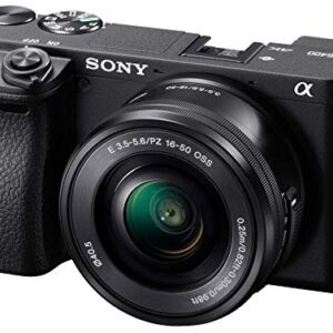 Sony Câmera Mirrorless Alpha A6400: Câmera Digital Compact Aps-C Intercambiáveis ​​Com Foco Automático De Olhos Em Tempo Real, Vídeo 4K, Tela Flip & 16-50Mm Lente E Câmeras Compatíveis Com Montagem