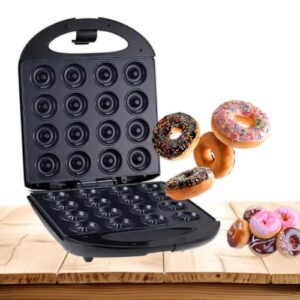 Máquina De Fazer Donuts 16 Furos Rosquinhas Confeitaria Doce Culinária 110V 220V (110, Volts) Preto