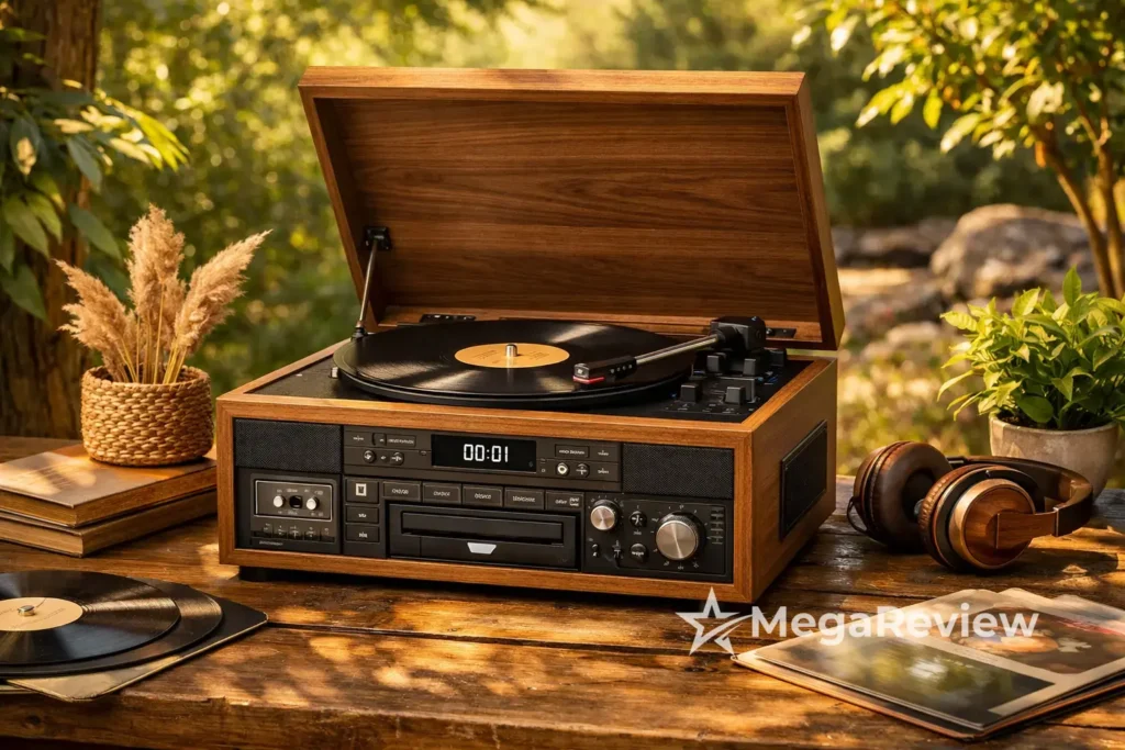 Toca-discos VEDO 10 em 1 com 42% OFF e retirada rápida na Amazon