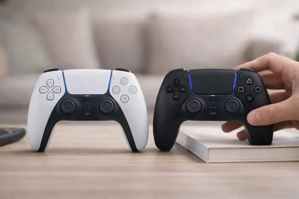 PlayStation DualSense Branco vs PlayStation DualSense Midnight Black: O que muda no design e no desempenho?