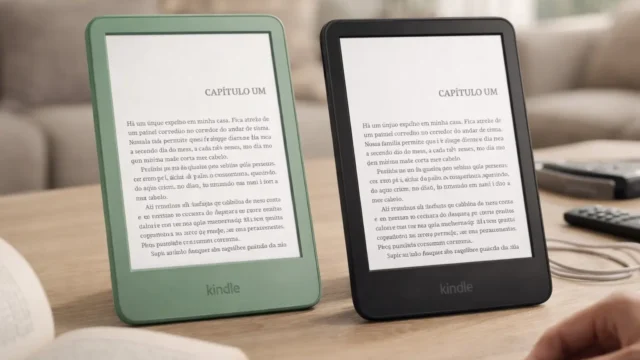 Kindle 16 GB Verde vs Kindle 16 GB Preta: o que muda na cor?