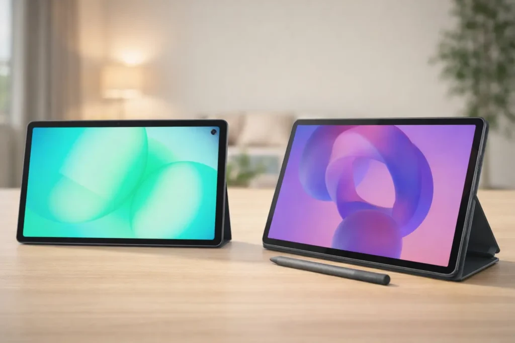 Samsung Galaxy Tab A11+ vs Lenovo Idea Tab: 5G ou tela 2.5K?