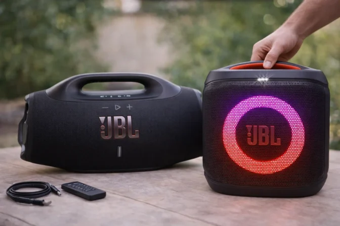 JBL Boombox 4 vs JBL PartyBox Encore Essential 2: diferenças no som e nas funcionalidades
