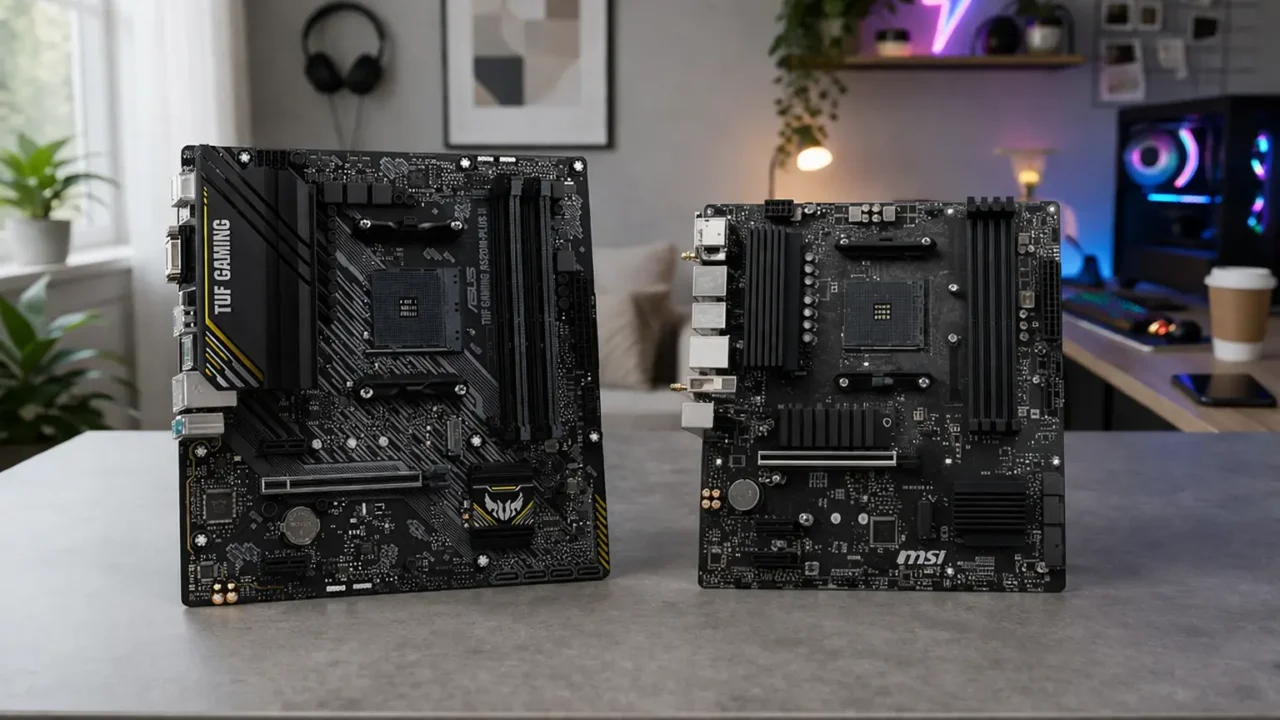 ASUS TUF A520M vs MSI B550M PRO-VDH WIFI: qual escolher em 2 minutos