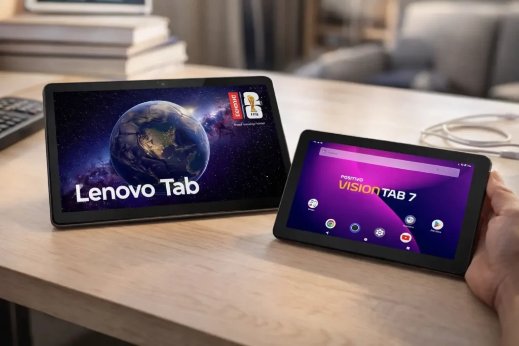 Tablet Lenovo Tab 10.1¨ vs Tablet Positivo Vision TAB 7: o que muda no dia a dia?