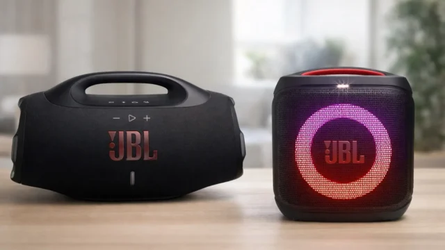 JBL Boombox 4 vs JBL PartyBox Encore Essential 2: o que muda no som e na bateria