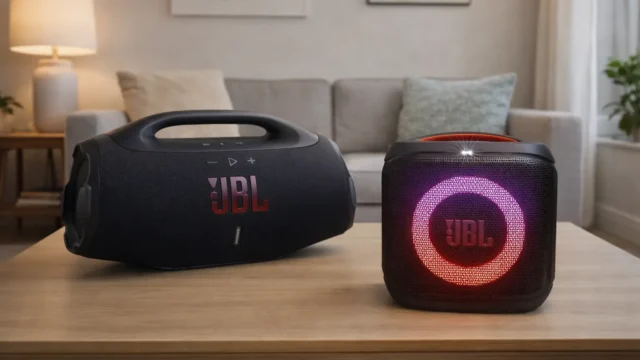 JBL Boombox 4 vs PartyBox Encore Essential 2: onde a resistência ao ambiente faz a diferença