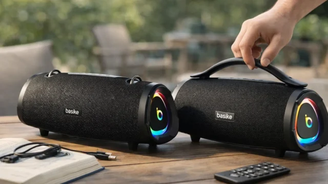 Basike Caixa de Som Bluetooth Portátil 160W RMS (200W Pico) vs Basike Caixa de Som Bluetooth Portátil 160W RMS (Pico 200W): Diferenças no Áudio e Potência