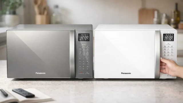 Panasonic Micro-ondas Inox vs Branco: o que muda no uso diário